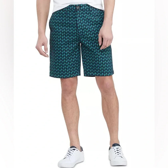 TOMMY HILFIGER Men's TH Flex Stretch Palm Tree Critter-Print 9" Shorts Size 32 - Picture 1 of 5